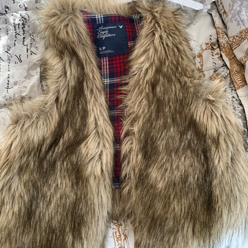 Faux fur vest AE